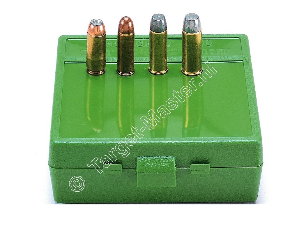 MTM P64-50 Flip-Top Ammo Box GREEN content 64